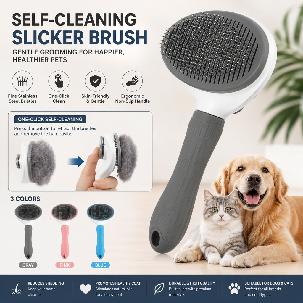 PawNest™ Self-Cleaning Slicker Brush